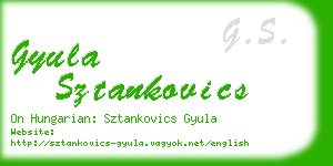 gyula sztankovics business card